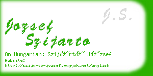 jozsef szijarto business card